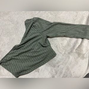 Crop top (grey) one sleeve